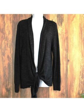 Peach Women's Cardigan with Bottom Tie Activewear Black M